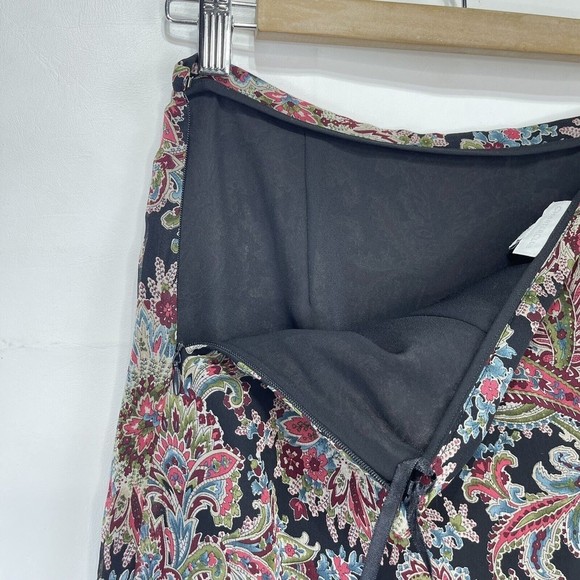Charter Club Women Silk Skirt Sz 6 Wrap Paisley Floral - Picture 15 of 15